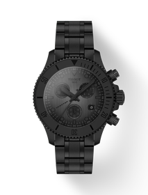 Front view of the watch Tissot Seastar 1000 38mm with shadow