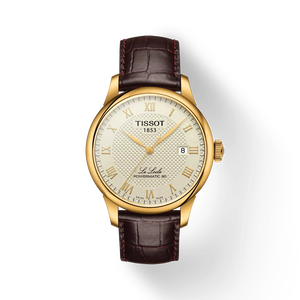 Front view of the watch Tissot 力洛克系列自動款 with shadow