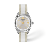 Front view of the watch Tissot PR 100 34mm with shadow