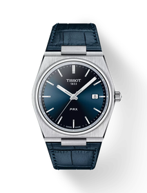 Front view of the watch Tissot PRX 40mm with shadow