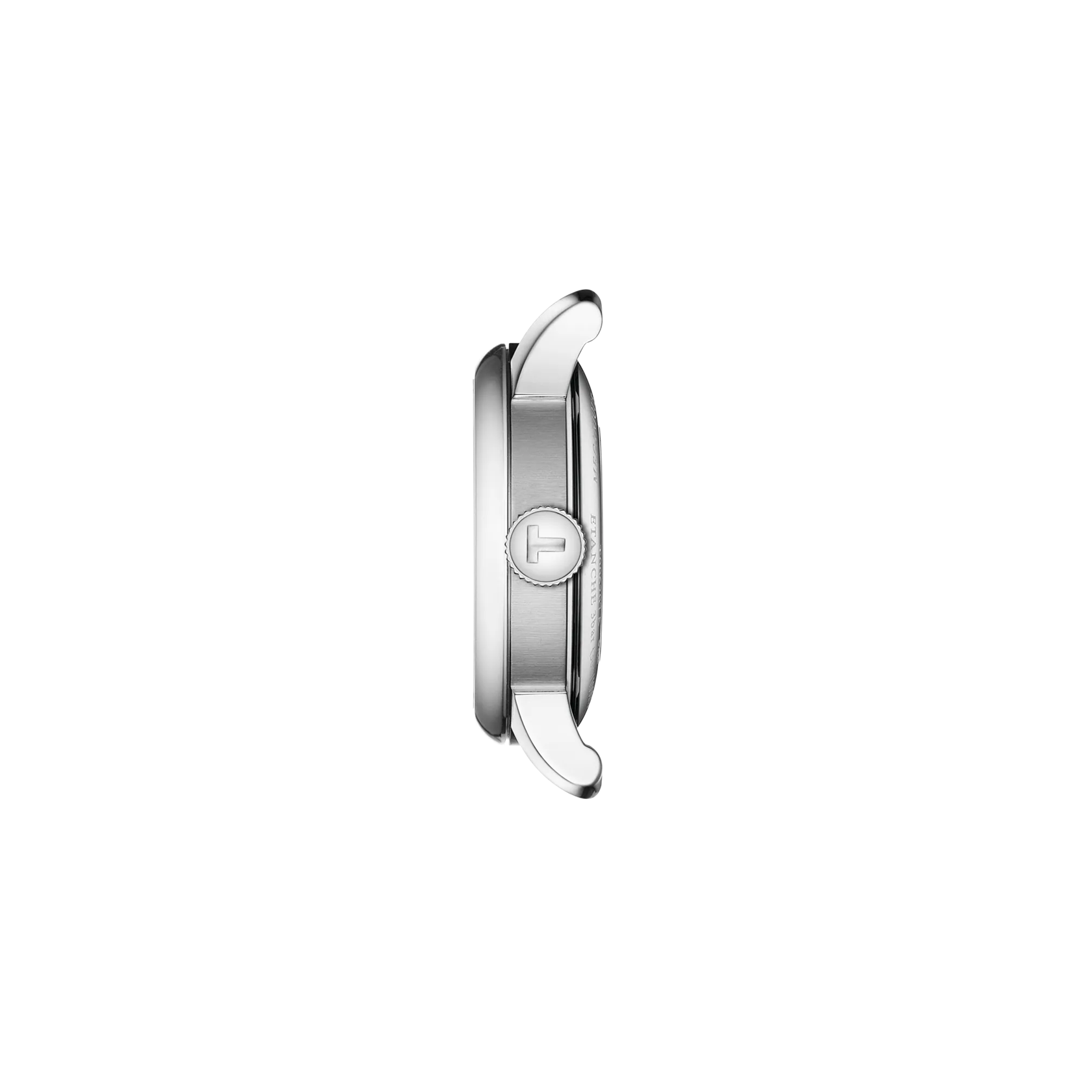 Vista de perfil de la caja del reloj Tissot Le Locle 29mm