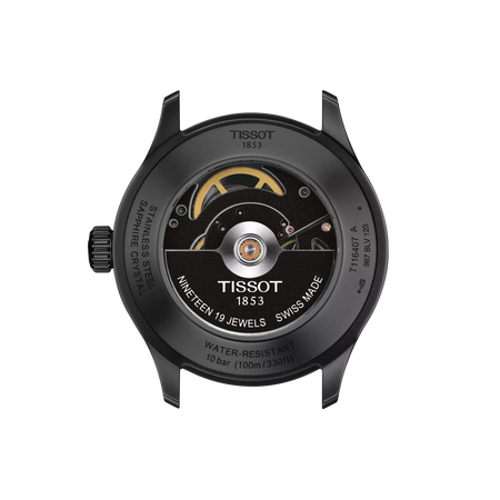 Vista posterior de la caja del reloj Tissot Gent XL Swissmatic