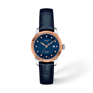 Front view of the watch Tissot le Locle Gold 29mm with shadow