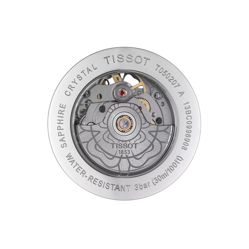 Back view of the watch case Tissot Lady Heart Powermatic 80