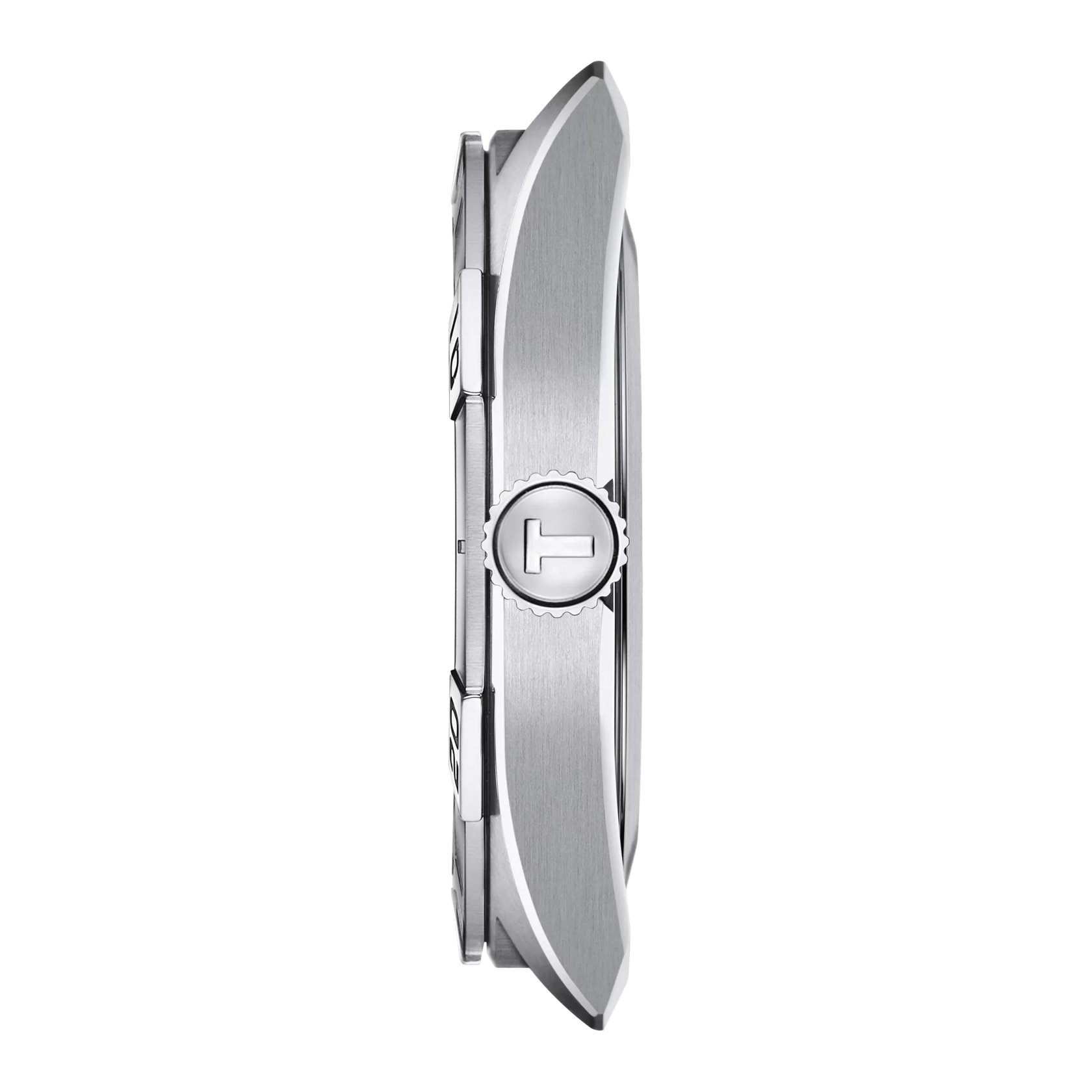 Profile view of the watch case Tissot PR 100 Sport Gent
