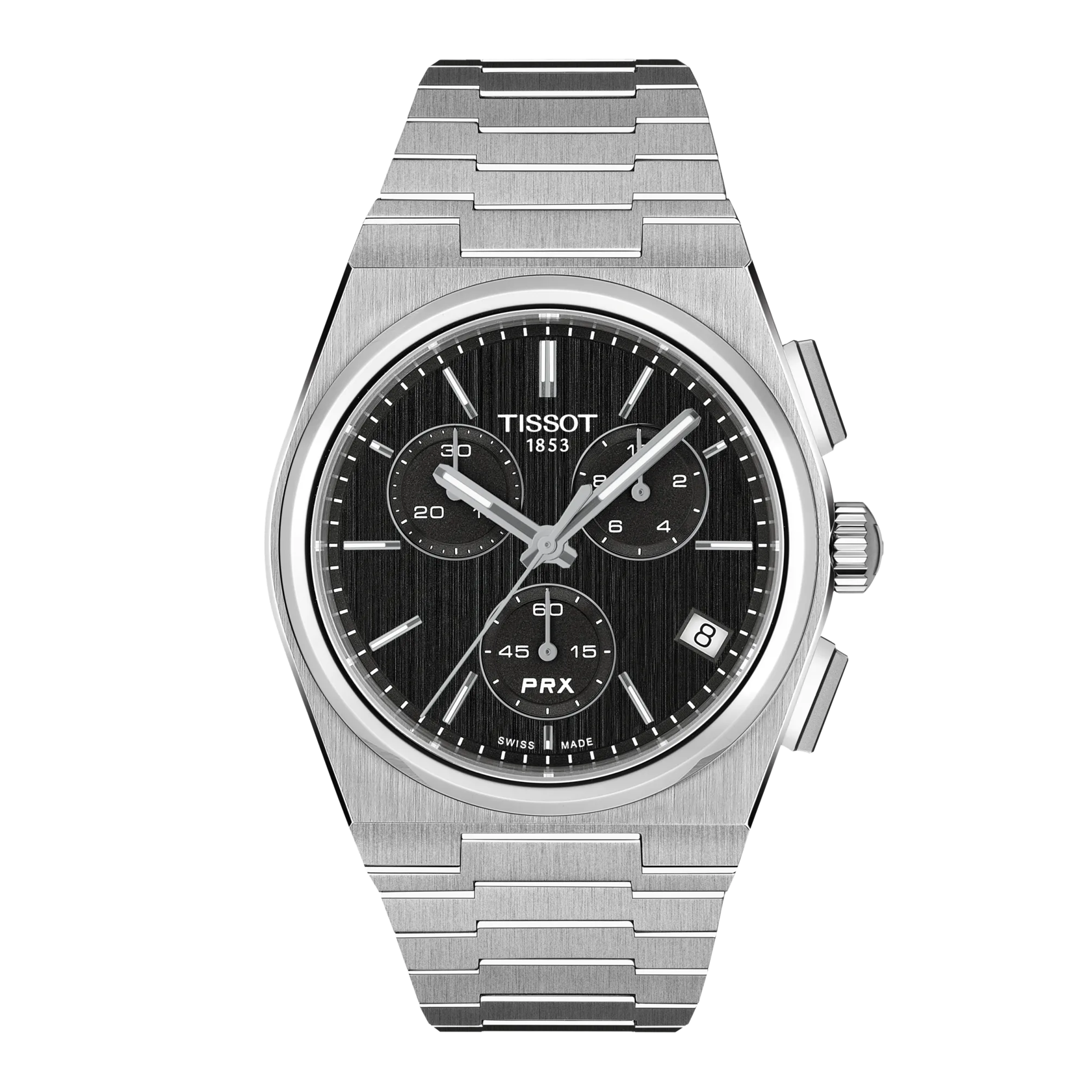 Front view of the watch Tissot PRX 41mm