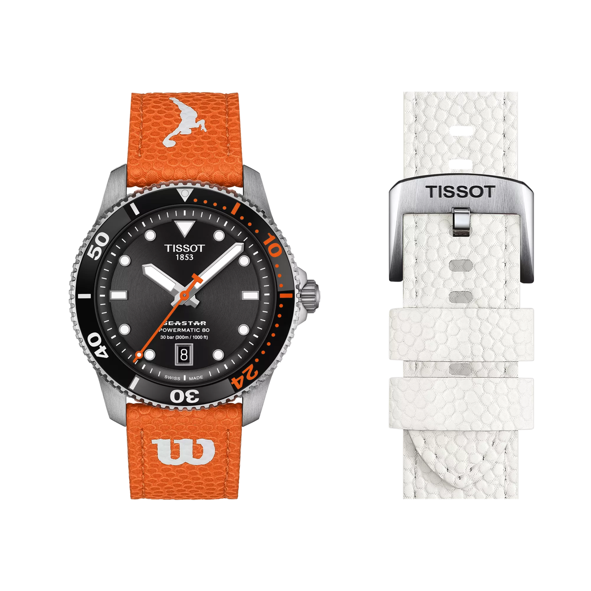 Часы Tissot Seastar Wilson WNBA 40 мм, цвет: Чёрный — фото 2