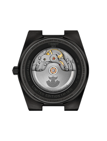 มุมมองด้านหลังของตัวเรือนนาฬิกา Tissot PRX UFO Robot Grendizer 50th Anniversary 40mm