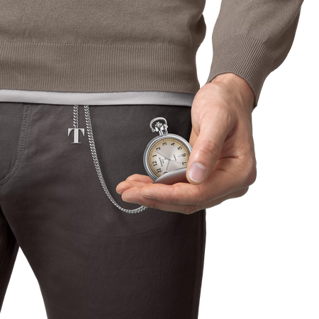 Simulation of the watch Tissot Savonnette 48.5mm on a wrist