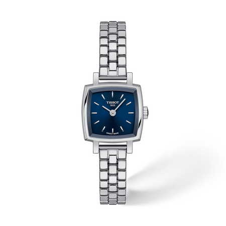 Front view of the watch Tissot Lovely Square 20x20mm with shadow