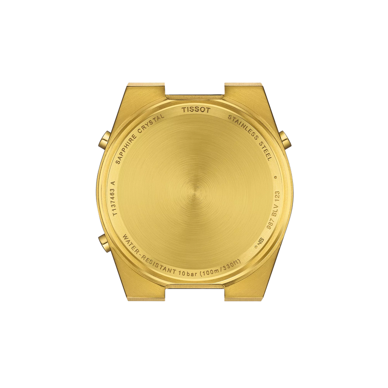 Back view of the watch case Tissot PRX Digital