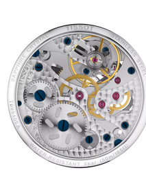 Back view of the watch case Tissot Chemin des Tourelles Squelette Mechanical