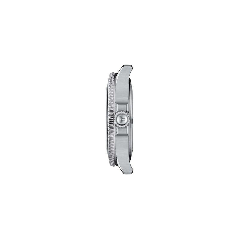 Profile view of the watch case Tissot Seastar 1000 36mm