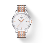 Front view of the watch Tissot Tradition with shadow