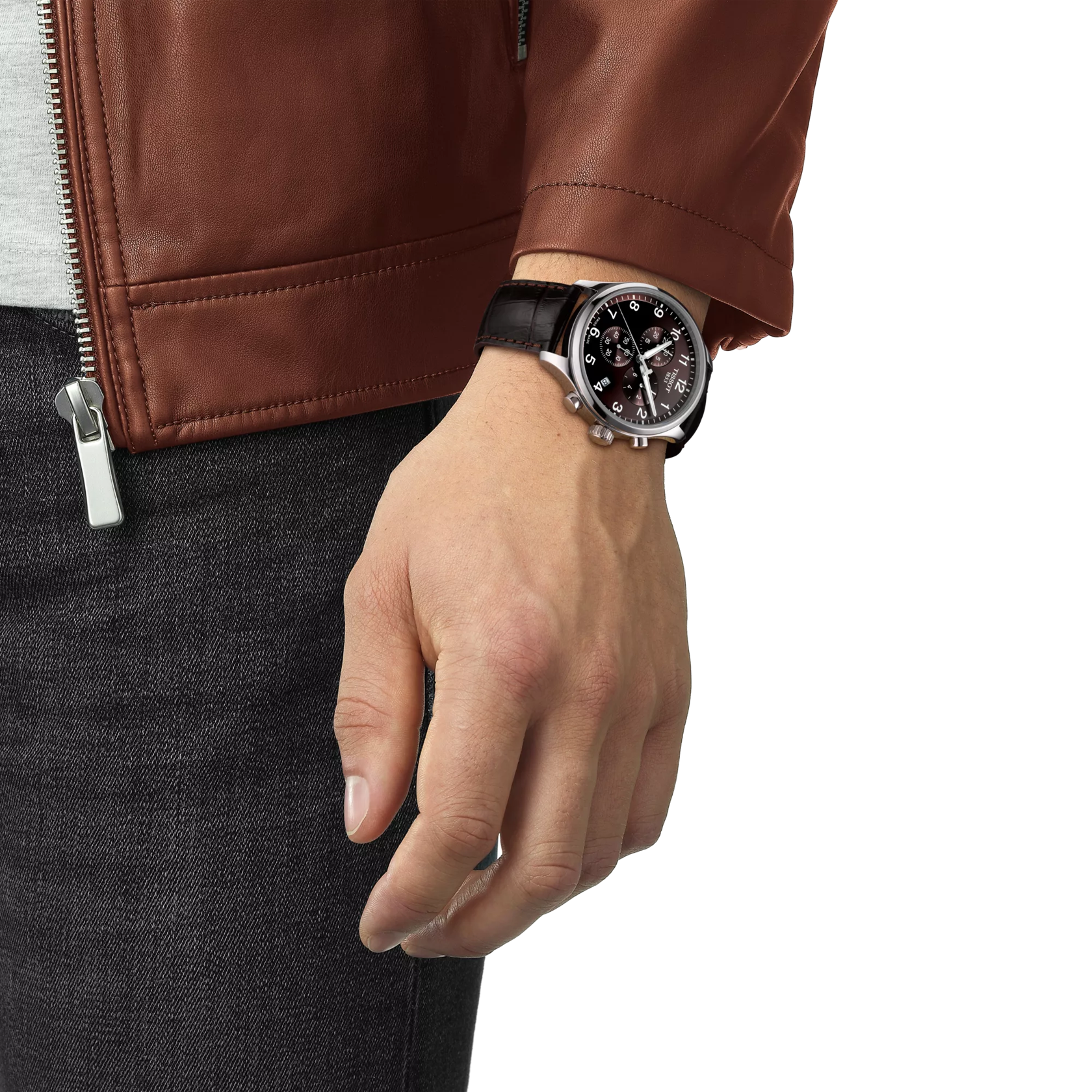 Simulation of the watch Tissot Chrono XL Classic on a wrist