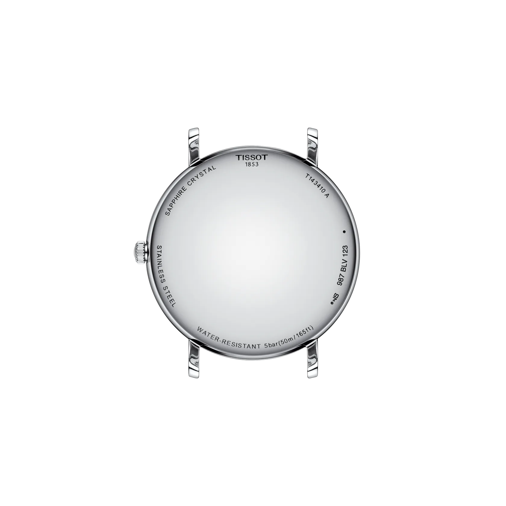 Back view of the watch case Tissot Everytime 40mm