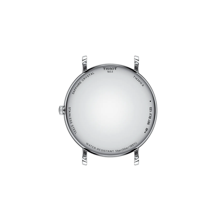 Vue arri&egrave;re du bo&icirc;tier de la montre Tissot Everytime 40mm