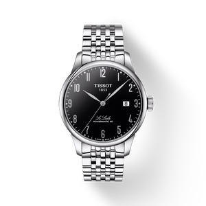 Front view of the watch Tissot 力洛克系列自動款 with shadow
