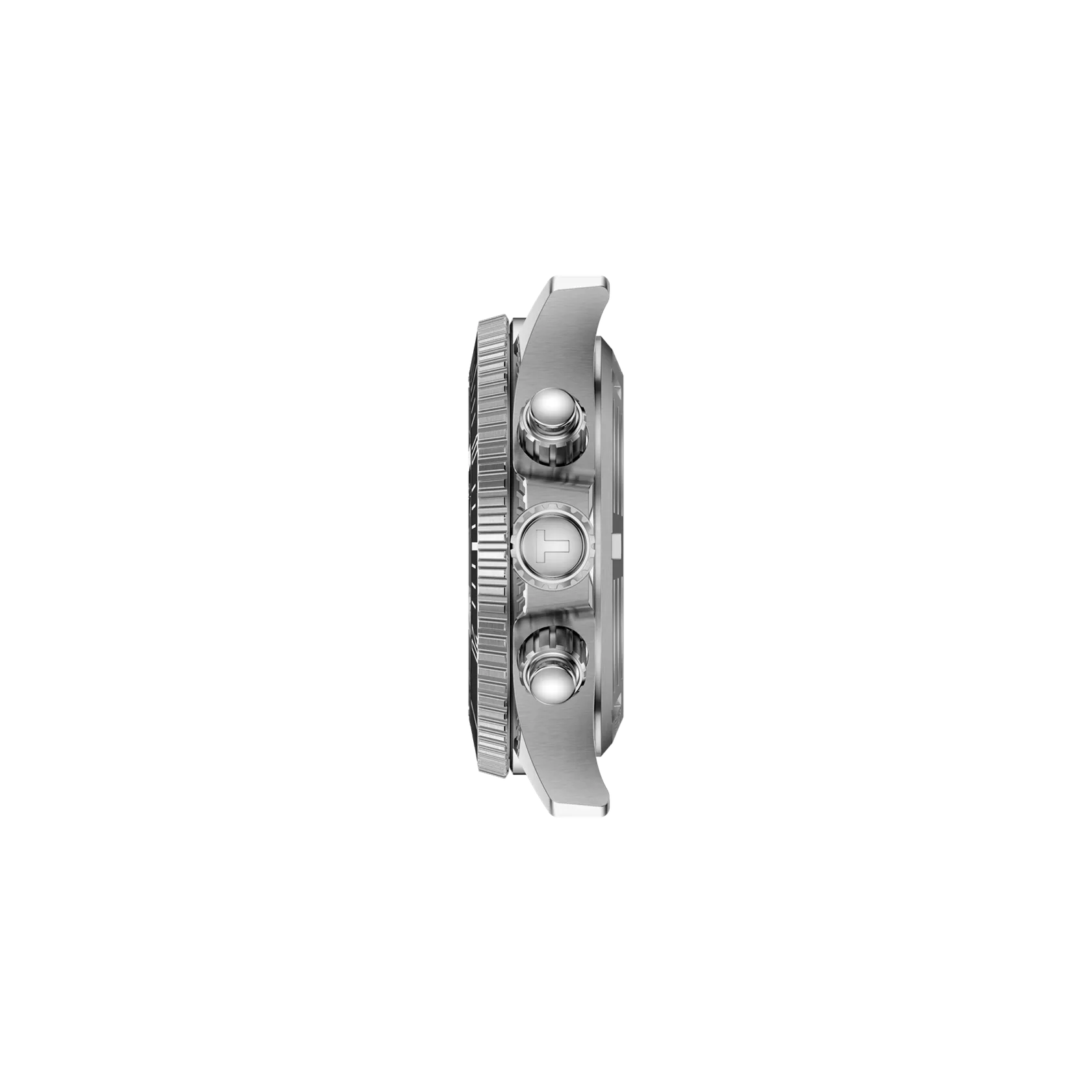 Profile view of the watch case Tissot Seastar 1000 38mm