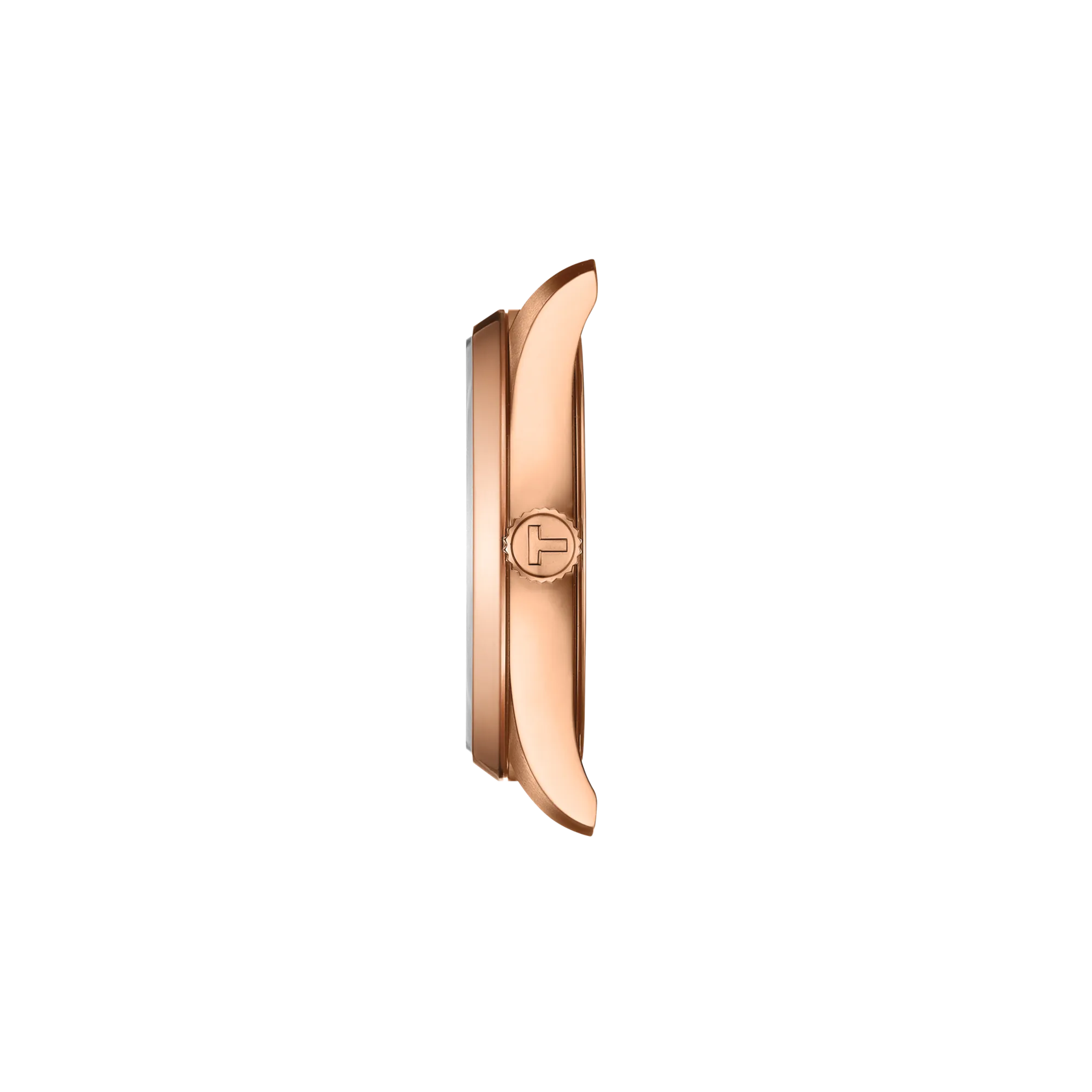 Profile view of the watch case Tissot PR 100 34mm