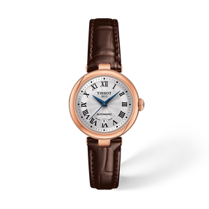 Front view of the watch Tissot Bellissima 29mm with shadow