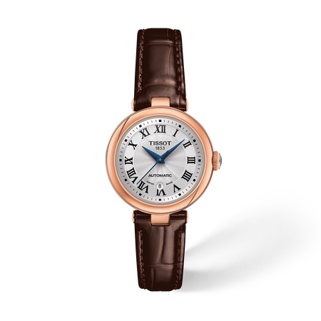 Front view of the watch Tissot Bellissima 29mm with shadow