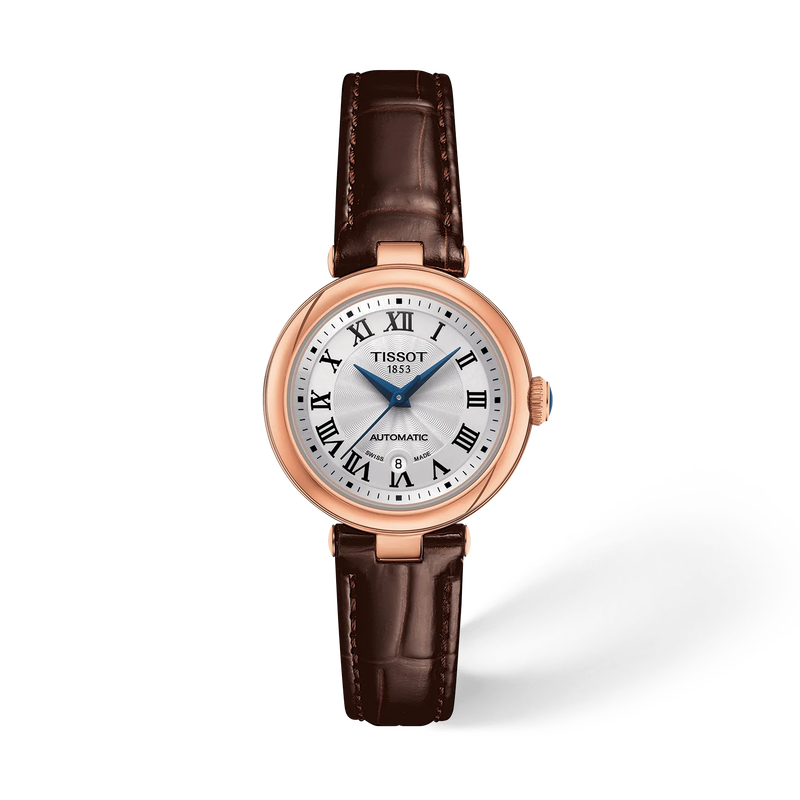 Front view of the watch Tissot Bellissima 29mm with shadow