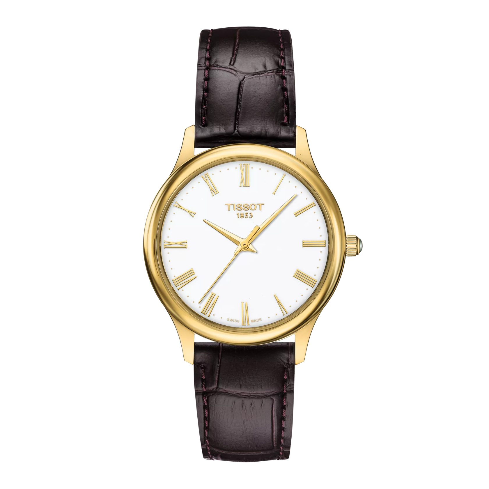 Vorderansicht der Uhr Tissot Excellence Lady 18K Gold