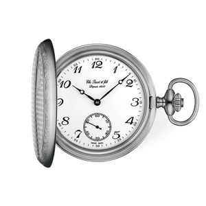 Vue de face de la montre Tissot Savonnette 49.4mm avec ombre