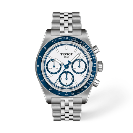 Front view of the watch Tissot PR516 41mm with shadow