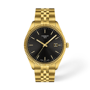 Front view of the watch Tissot Ballade 40mm with shadow