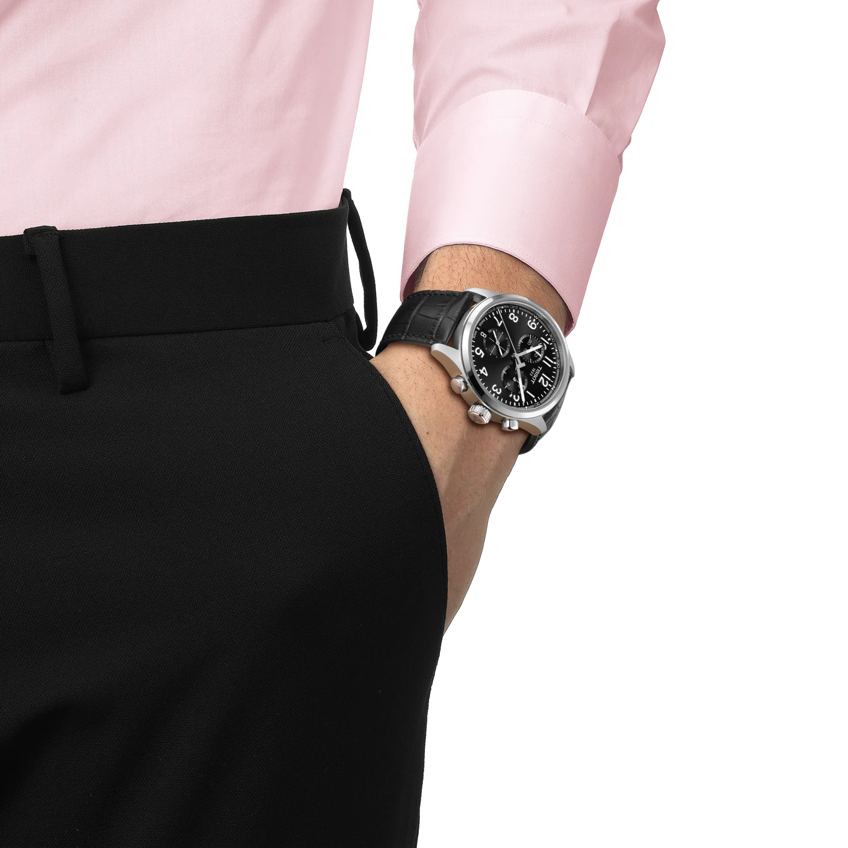Simulation of the watch Tissot Chrono L 42mm on a wrist