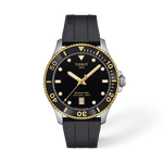 Front view of the watch Tissot Seastar 1000 40mm with shadow