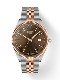 Vorderansicht der Uhr Tissot Ballade 40mm mit Schatten