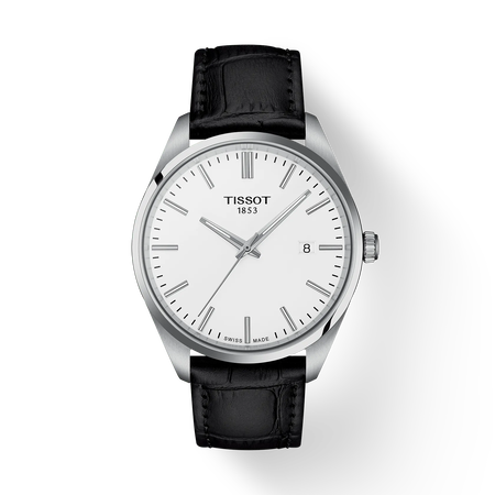 Front view of the watch Tissot PR 100 40mm with shadow