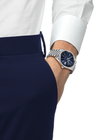 Simulation of the watch Tissot Visodate 39mm on a wrist