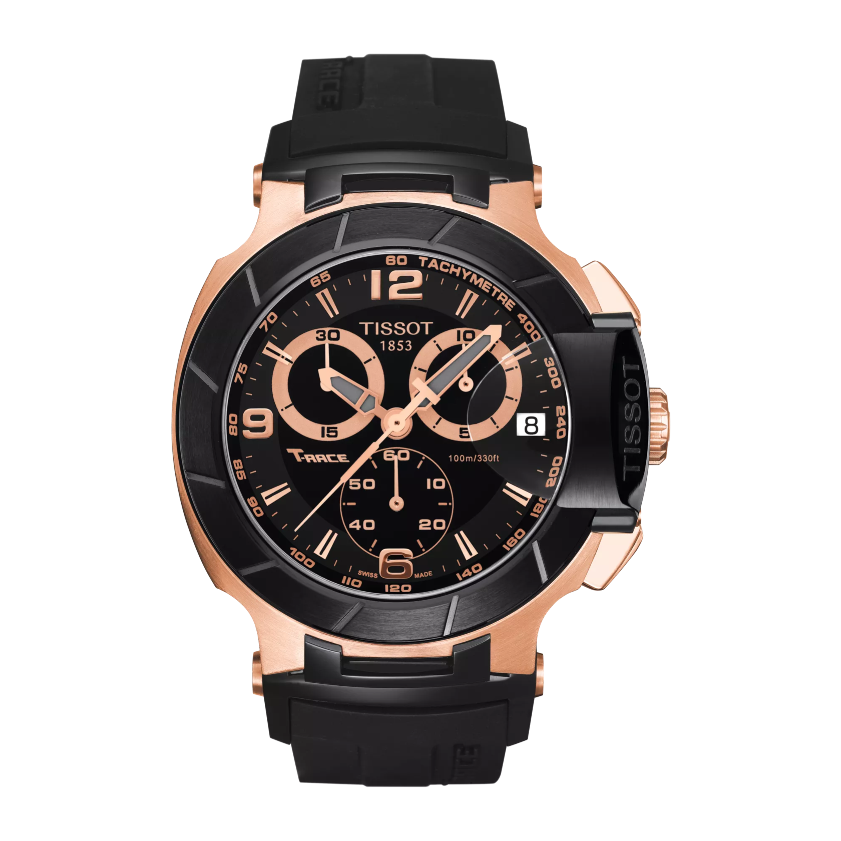 Front view of the watch Tissot T-Race Chronograph