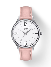 Front view of the watch Tissot Bella Ora Round with shadow