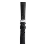 TISSOT ブラック レザーストラップ 19mmの正面図