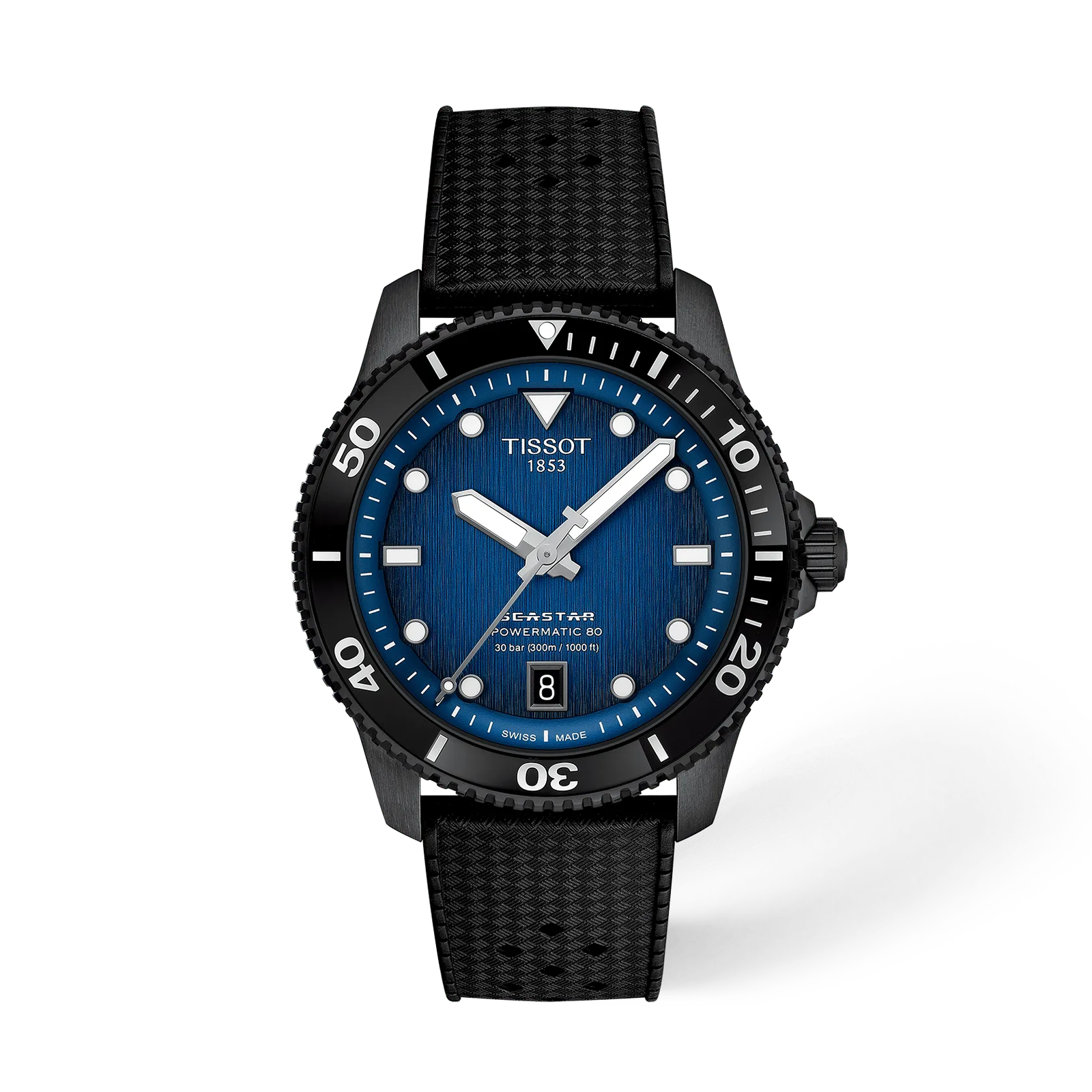 Graded blue-black