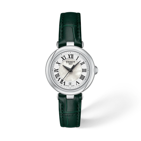 Front view of the watch Tissot Bellissima 26mm with shadow