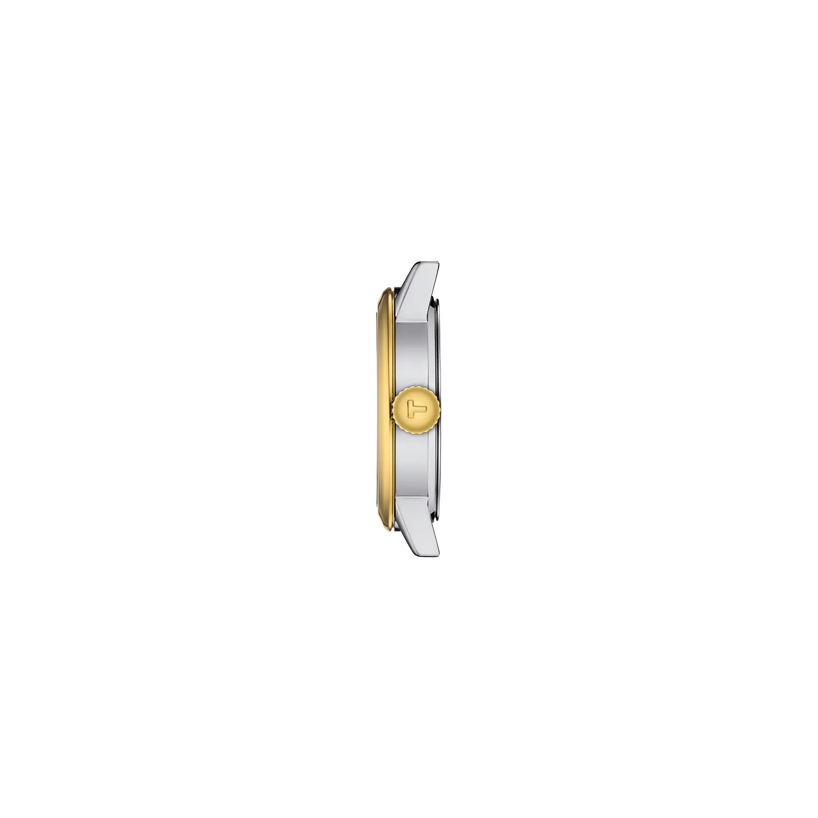Vue de profil du bo&icirc;tier de la montre Tissot Classic Dream 28mm