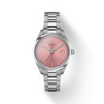 그림자가 있는 티쏘 PR100 쿼츠 34mm 시계의 전면 보기