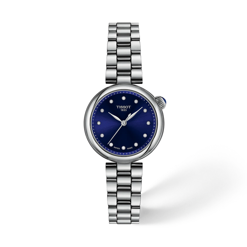 Front view of the watch Tissot Desir 28mm with shadow
