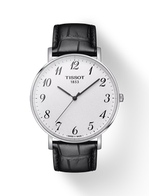 Front view of the watch Tissot Everytime Large with shadow