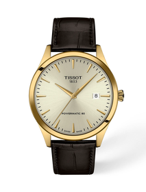 Vista frontal del reloj TIssot Classic Dream 40mm con sombra