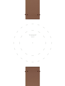 Focus on the lugs of Tissot Official Brown Synthetic Strap Lugs 18 mm