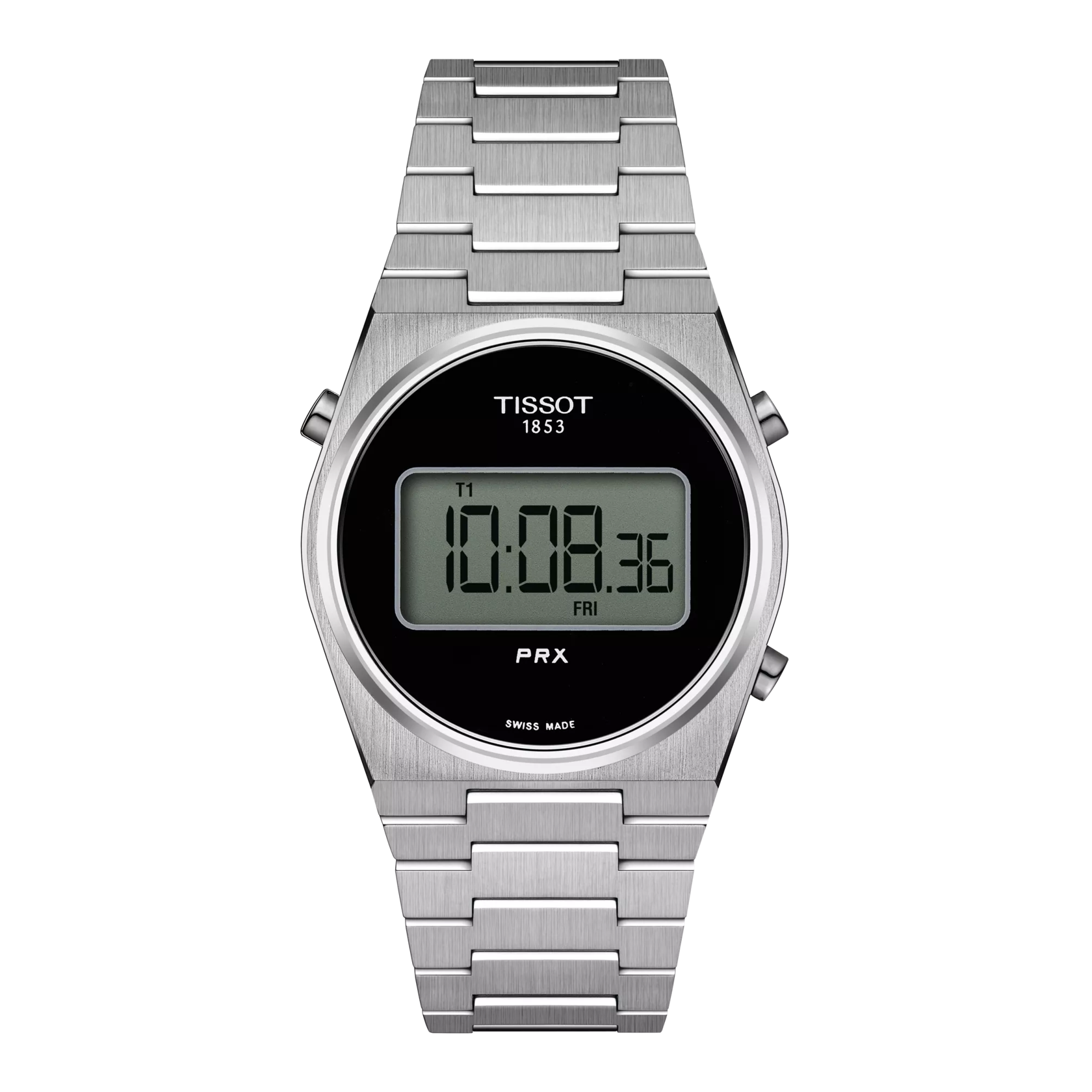 Front view of the watch Tissot PRX Digital 35 mm