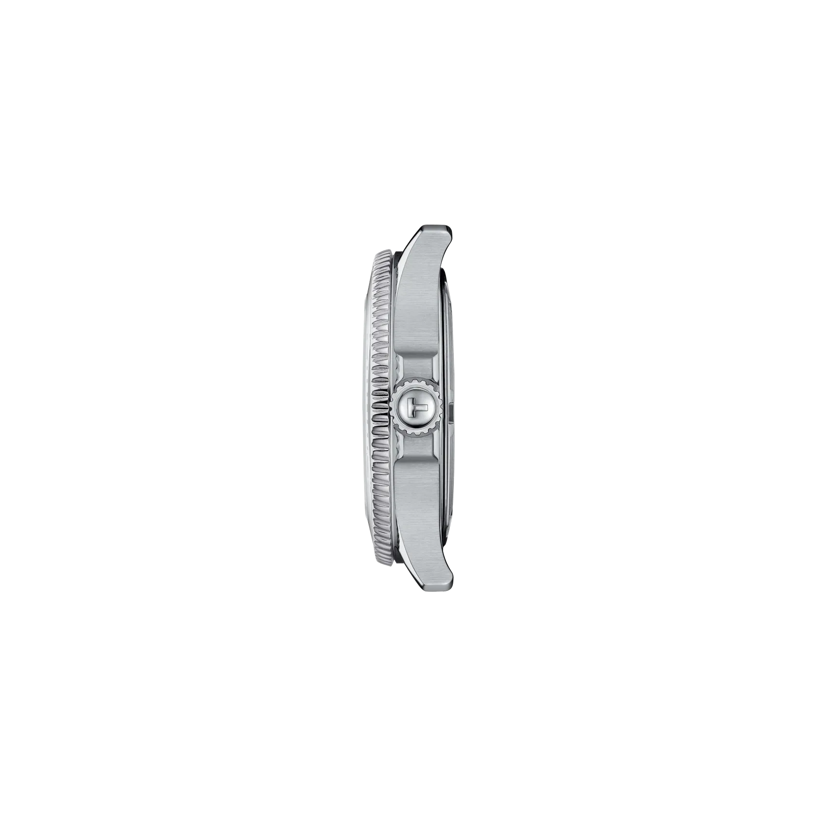 Profile view of the watch case Tissot Seastar 1000 36mm