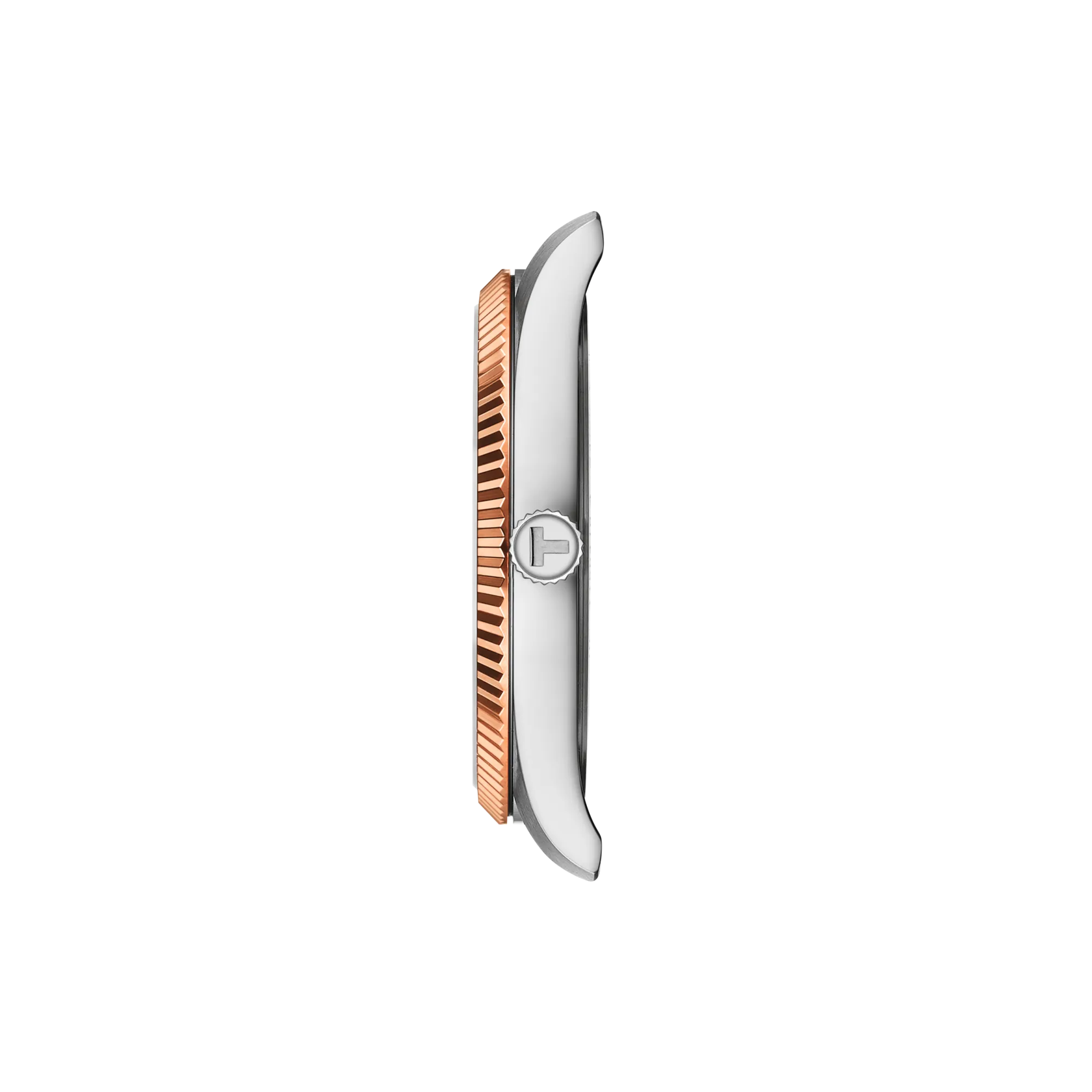 Profile view of the watch case Tissot Ballade 40mm